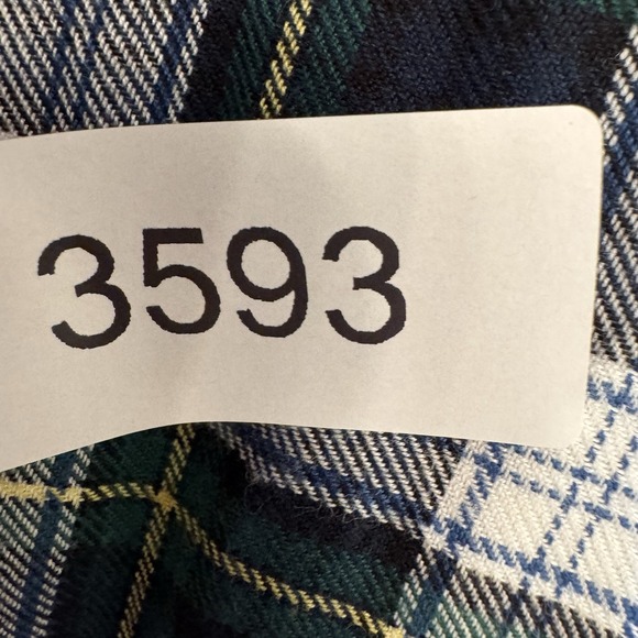 American Eagle Babydoll Sz XL Tall  Y2K Retro Dress Pockets Blue Green Plaid - Picture 10 of 10